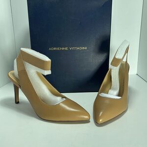 Adrienne Vittadini Niverna Walnut Ankle Strap Heels size 9.5 M